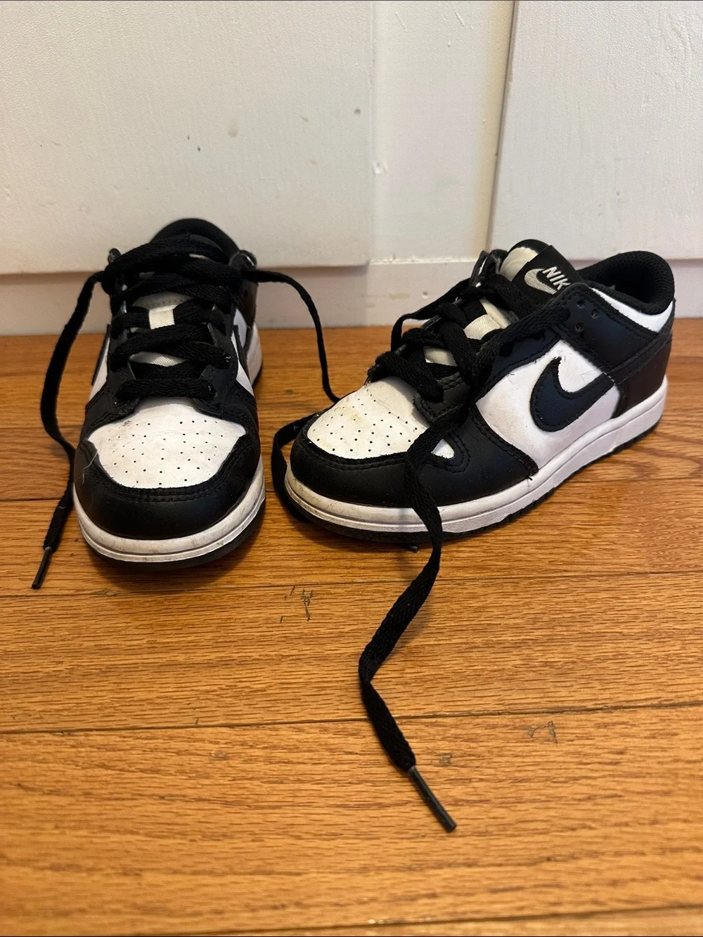 Nike Kids Black and White Low-Top Panda Sneakers 12.5C